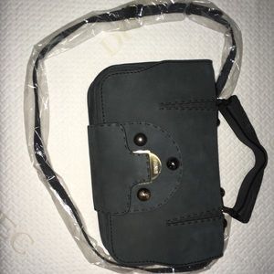 Fendi Suede and Leather Satchel Handbag